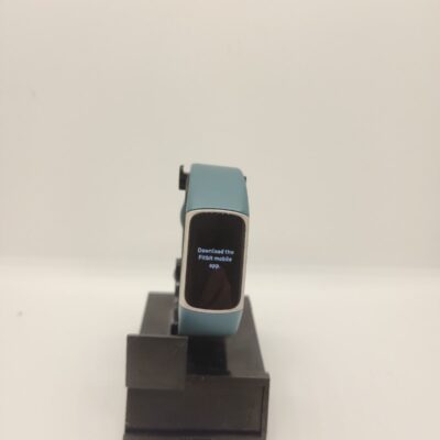 Fitbit Charge 5 Activity Tracker Platinum with Mineral Blue Band
