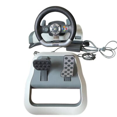 Microsoft Xbox 360 Racing Wheel & Pedals No Stickshift Not Tested