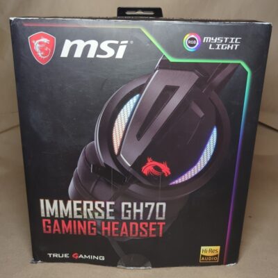 MSI Immerse GH70 Wired Gaming Headset RGB Stainless Steel Headband 7.1 Surround