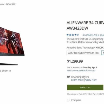 ALIENWARE 34 CURVED QD-OLED GAMING MONITOR – AW3423DW