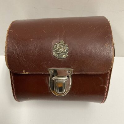 Vintage Leather Case With Latch Close Camera Lens Binocular KUNGL. HOVLEVERANTOR