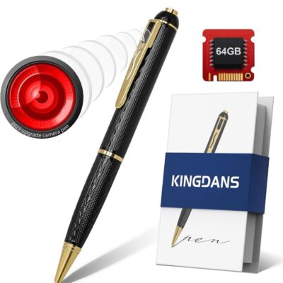 KINGDANS 64GB Hidden Camera Pen, 2023  Camera with 300 mins Long Battery Life