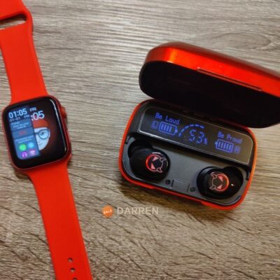 COMBO~Smart Watch Sports Tracker Bluetooth Call + Bluetooth Earbuds Earphone