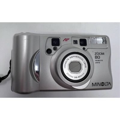 Konica Minolta AF Zoom 80 35mm Camera Point & Shoot Remote FOR PARTS ONLY