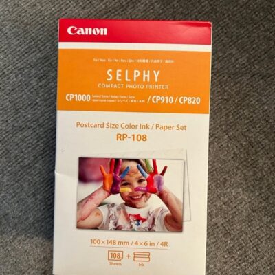 Canon Selphy Photo Printer Postcard Size Color Ink and Paper Set