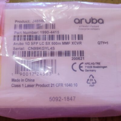 Aruba product J4858D part number 1990-4415 fiber connection for network switch