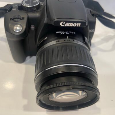 Canon EOS Rebel XT Black/ EOS 350D 8MP Digital SLR Camera w/ 18-55mm Lens