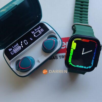 COMBO~Smart Watch Wireless Charging Bluetooth Call+Bluetooth Wireless Earbuds