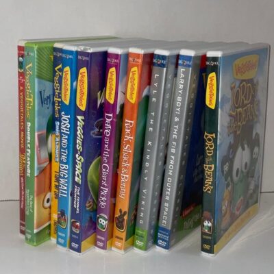 Veggies Tales DVD Lot 10 DVD’s Home Schooling DVD Lot of Movies & Sing Alongs !!
