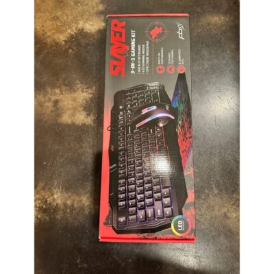 NEW PBX SLAYER 3-in-1 PRO GAMING ACCESSORIES BUNDLE KEYBOARD, MOUSE, & PAD