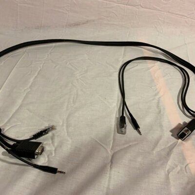 BLACK MALE TO MALE ETHERNET/AUX/VGA 4′ FOOT COMPUTER CABLE NM 03401