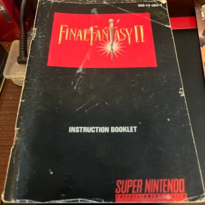 Final Fantasy II 2 Official OEM Manual SNES Super Nintendo