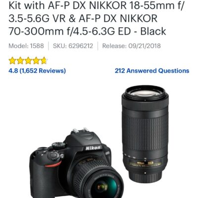Nikon D3500 DSLR Two Lens Kit