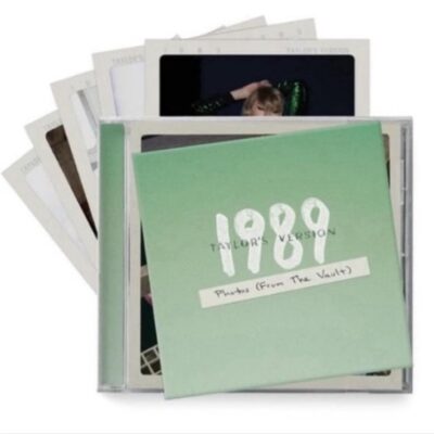 1989 taylor’s version cd aquamarine green with polaroids