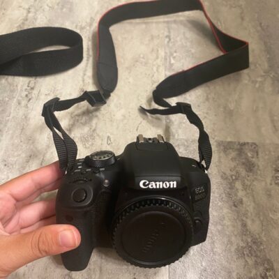 Canon EOS T7i/800D DSLR Camera with Canon EF-S 18-55mm lens and additional Canon