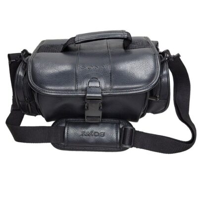 Genuine Sony Handycam Camcorder Camera Case Gadget Bag w/ Shoulder Strap Black