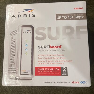 Arris Surfboard Docsis 3.1 modem, white, new with open box, model SB8200