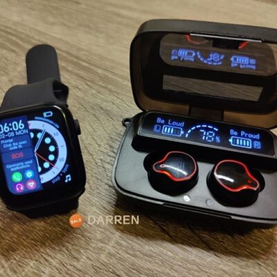 COMBO~Smart Watch Sports Tracker Bluetooth Call + Bluetooth 5.1 Earbuds Earphone