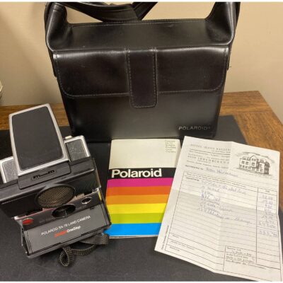 Polaroid SX-70 SONAR OneStep Land Camera Bundle Manual Case