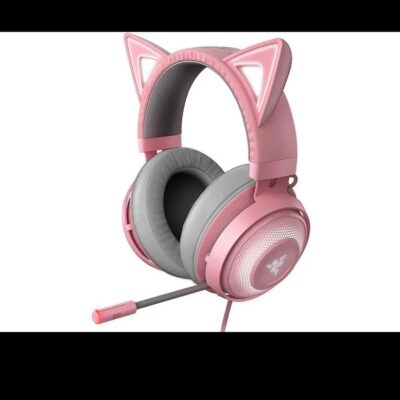 Razer Kraken Kitty Edition PC Gaming Headset – THX Spatial Audio – Quartz Pink