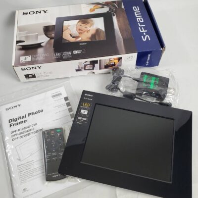 Sony S-Frame Digital Photo Frame 8″ Picture Remote Control Model DPF-D810 Black