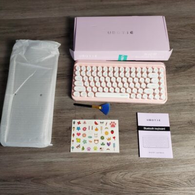 UBOTIE Wireless Bluetooth Keyboard Pink sk-621bt