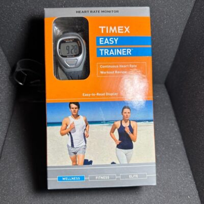 Timex Easy Trainer Heart Rate Monitor Wellness Indigo Night Light Watch Working
