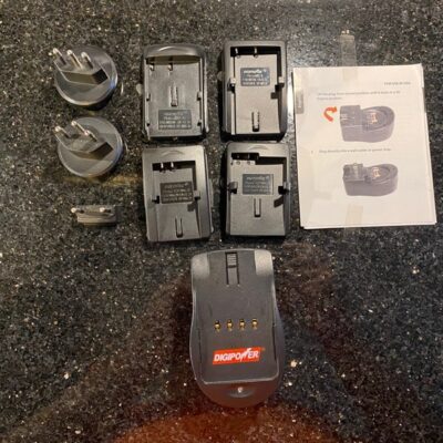 DIGIPOWER Nikon Digital SLR Travel Charger with 4 Battery Plates & 3 EU Plugs