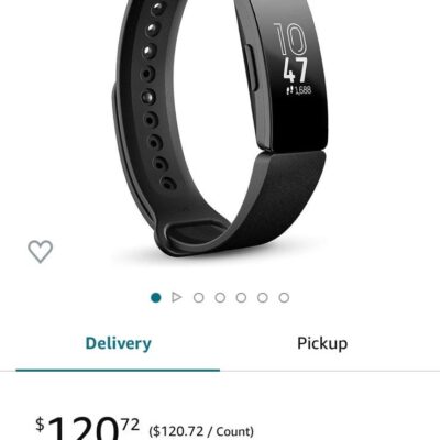 Fitbit Inspire Fitness Tracker with heart rate tracker.