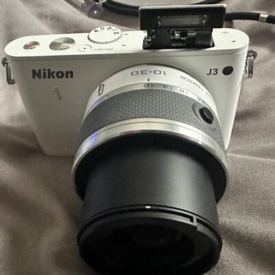 Nikon 1 J3 Mirrorless Digital Camera with 10-30mm and 30-110mm Lenses (White)