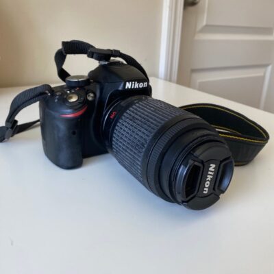 NIKON D3200 DIGITAL SLR CAMERA W/ AF-S 18-55mm 1:3.5-5.6G II ED DX LENS- USED