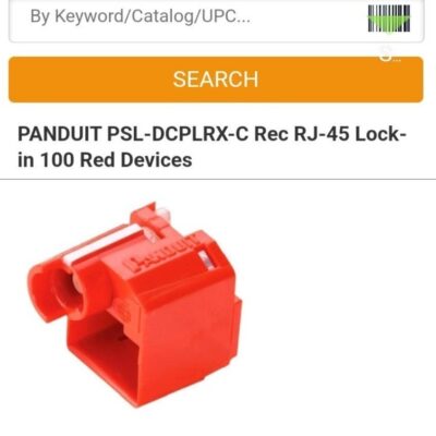 NIB – PANDUIT #PSL-DCPLRX-BLnnPlug Lock-in Device, Polycarbonate, Black