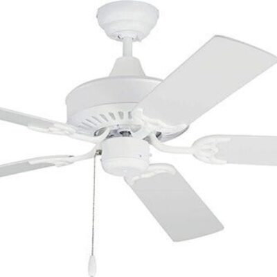 HARBOR BREEZE 52″ WHITE CEILING FAN (18″–DROPDOWN)