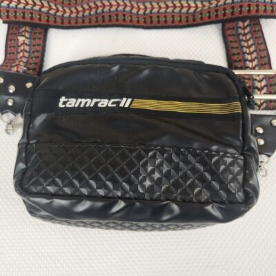 Vintage Tamrac II 1988 Camera Bag Black Faux Leather Guitar Strap