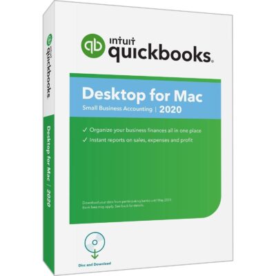 QuickBooks 2020 Desktop Mac on cd paper sleeve