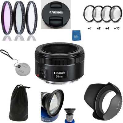 Canon EF 50mm 1.8 STM Lens Kit For T8I 90D T7I T6S T6 SL3 850D 70D 5D 6D 7D 850D