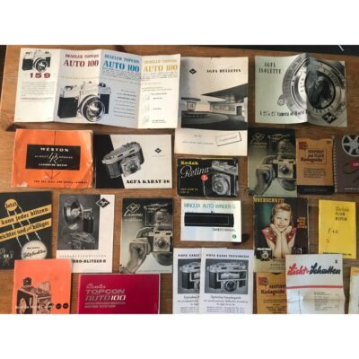 Vintage CAMERA / PHOTOGRAPHY Brochures and Manuals lot (22) – Kodak, AGFA