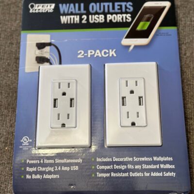 Feit Electric Wall Outlets with 2 USB Ports New