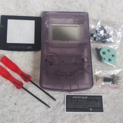 Gameboy Color Replacement Housing Kit Shell Nintendo GBC Atomic Purple See Thru