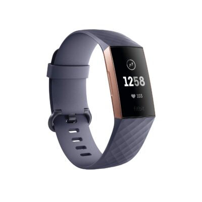 Fitbit Charge 3 Fitness Activity Tracker, Rose Gold/Blue Grey, One Size