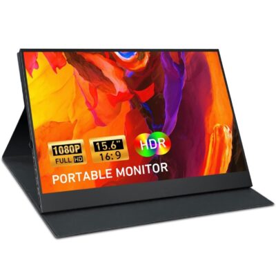 15.6 Inch 1080P Laptop Monitor Extender Gaming Monitor with Premium Smart Cover