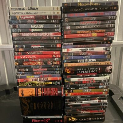 50 + Empty Horror Dvd Case lot , all empty authentic cases