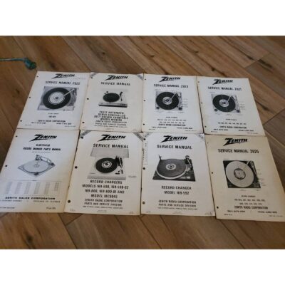 VINTAGE LOT OF 155 ZENITH Record Transistor Radio SERVICE MANUALS