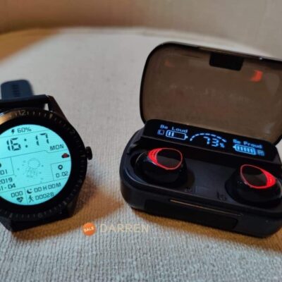 Smart Watch Heart Rate Monitor Bluetooth Call + Wireless Earbuds Earphone