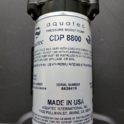 Aquatec Booster Pump 8800 Series, Power supply, Pressure