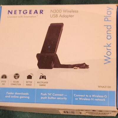 NETGEAR N300 Mbps WNA3100 WIRELESS WIFI Receiver USB ADAPTER  Antenna Kit +Stand