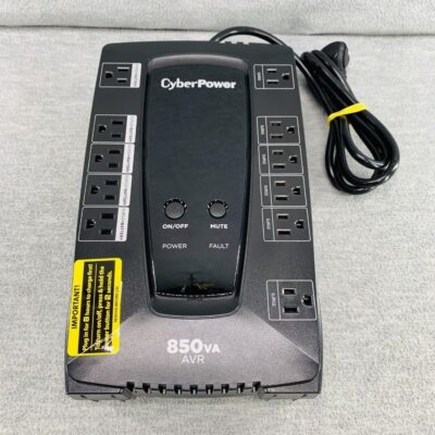 CYBERPOWER LE850G – Black 850VA 12-Outlet UPS Battery Backup W/ Battery