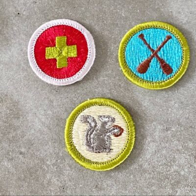 Set of 3 vintage Boy Scouts of America unused merit badge patches