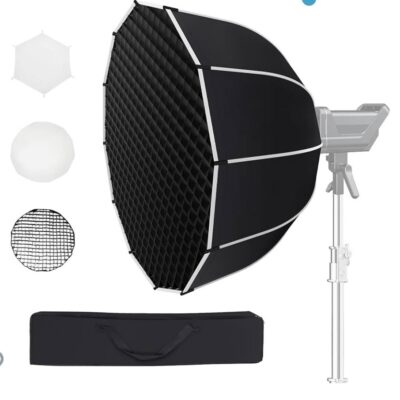 Bowens Mount Parabolic Softbox, Upgraded One-Step Quick Installation, Takerers 3