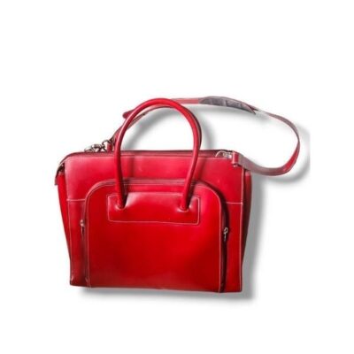 NEW MCKLEIN Red laptop/IPAD/Tablet crossbody shoulder bag Large